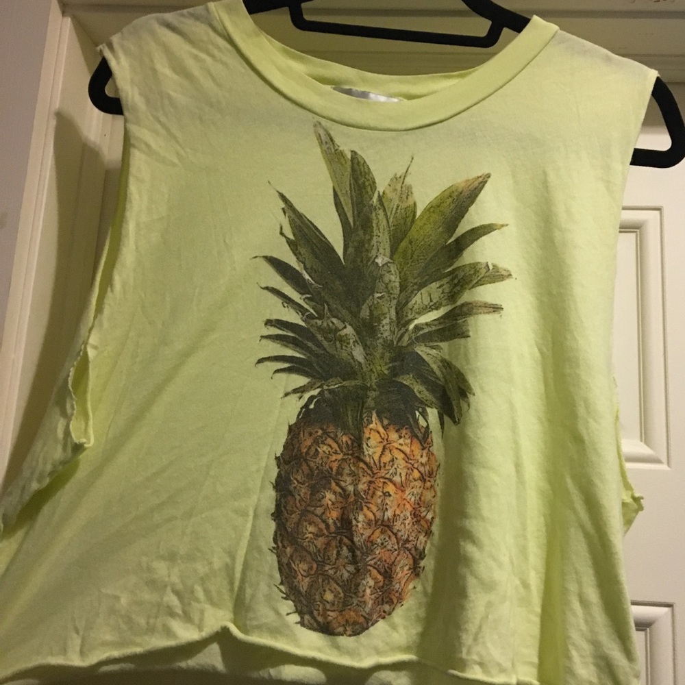 Wildfox Pineapple Muscle Crop Top